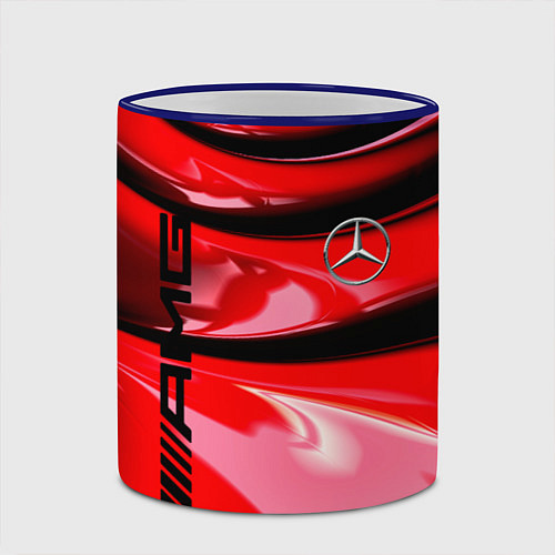 Кружка цветная MERCEDES / 3D-Синий кант – фото 2