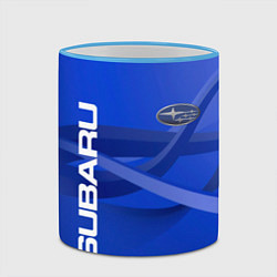 Кружка 3D SUBARU, цвет: 3D-небесно-голубой кант — фото 2