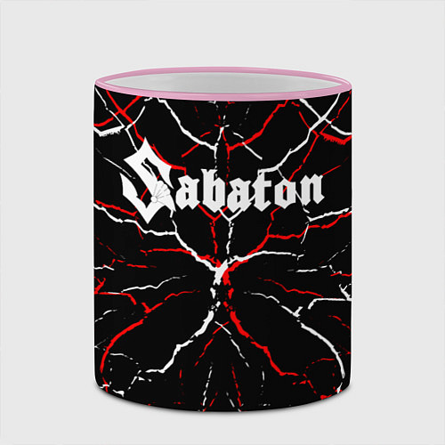 Кружка цветная Sabaton / 3D-Розовый кант – фото 2