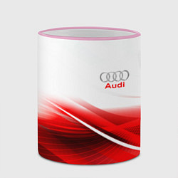 Кружка 3D AUDI, цвет: 3D-розовый кант — фото 2