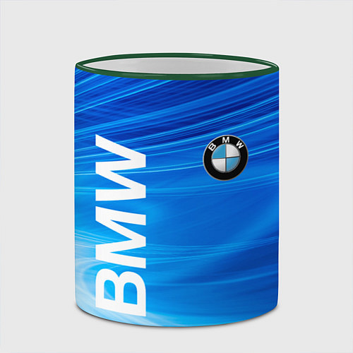 Кружка цветная BMW / 3D-Зеленый кант – фото 2