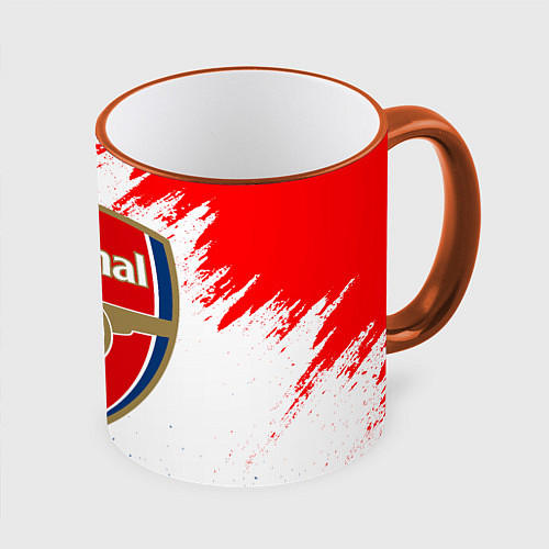 Кружка цветная ARSENAL / 3D-Оранжевый кант – фото 1