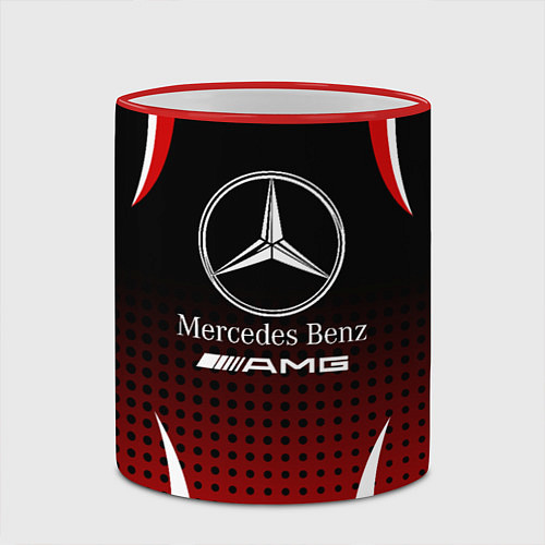 Кружка цветная Mercedes-Benz / 3D-Красный кант – фото 2