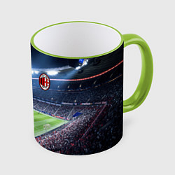 Кружка 3D FC MILAN, цвет: 3D-светло-зеленый кант
