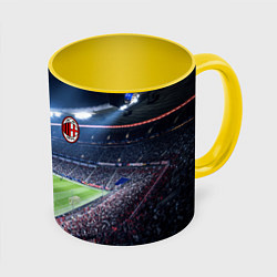 Кружка 3D FC MILAN, цвет: 3D-белый + желтый