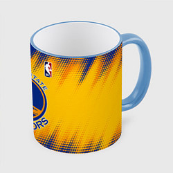 Кружка 3D Golden State Warriors, цвет: 3D-небесно-голубой кант