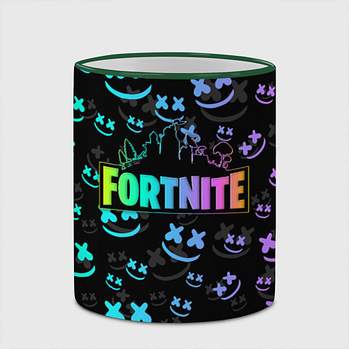 Кружка цветная FORTNITE MARSHMELLO / 3D-Зеленый кант – фото 2
