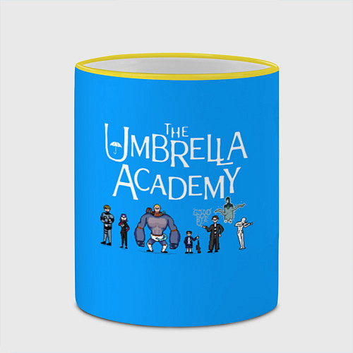 Кружка цветная The umbrella academy / 3D-Желтый кант – фото 2