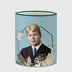 Кружка 3D Есенин, цвет: 3D-зеленый кант — фото 2