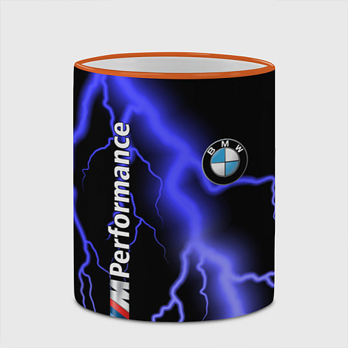 Кружка цветная BMW / 3D-Оранжевый кант – фото 2