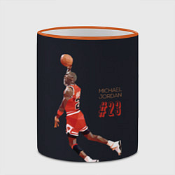 Кружка 3D MICHAEL JORDAN, цвет: 3D-оранжевый кант — фото 2