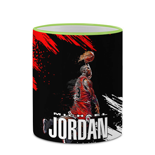 Кружка цветная MICHAEL JORDAN / 3D-Светло-зеленый кант – фото 2