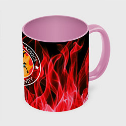 Кружка 3D FIRE, цвет: 3D-белый + розовый