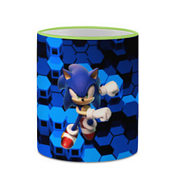 Кружка 3D Sonic, цвет: 3D-светло-зеленый кант — фото 2