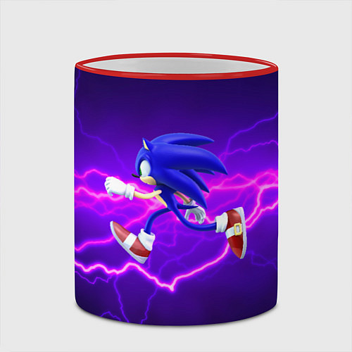 Кружка цветная Sonic Storm / 3D-Красный кант – фото 2