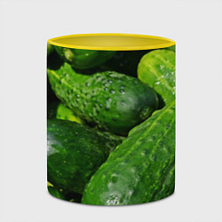 Кружка 3D Огурцы, цвет: 3D-белый + желтый — фото 2