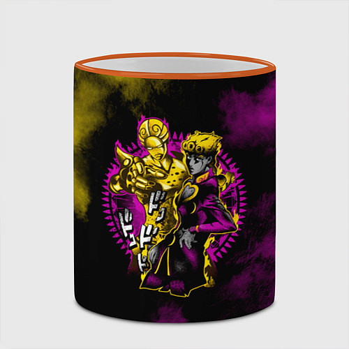 Кружка цветная JoJo Bizarre Adventure / 3D-Оранжевый кант – фото 2