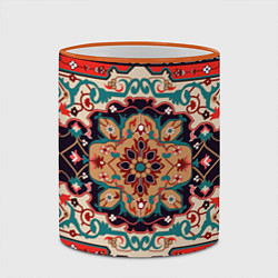 Кружка 3D Текстура ковра, цвет: 3D-оранжевый кант — фото 2