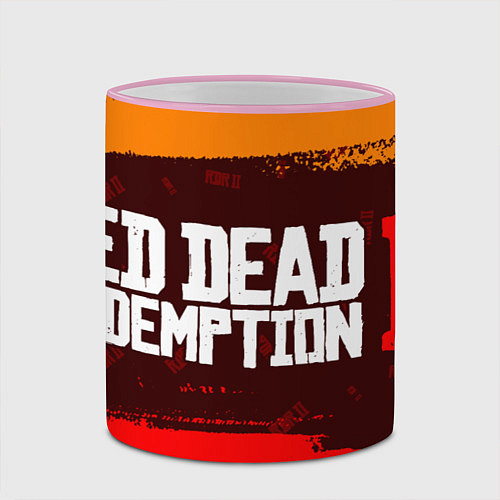 Кружка цветная RED DEAD REDEMPTION 2 / 3D-Розовый кант – фото 2