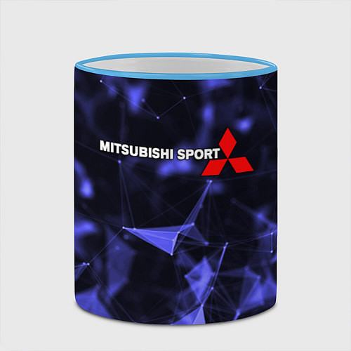 Кружка цветная MITSUBISHI / 3D-Небесно-голубой кант – фото 2