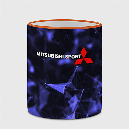 Кружка цветная MITSUBISHI / 3D-Оранжевый кант – фото 2