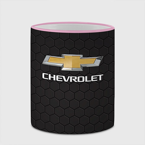 Кружка цветная CHEVROLET / 3D-Розовый кант – фото 2