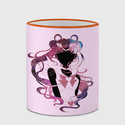 Кружка цветная Космическая Сейлор Мун / 3D-Оранжевый кант – фото 2