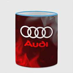 Кружка 3D AUDI АУДИ, цвет: 3D-небесно-голубой кант — фото 2