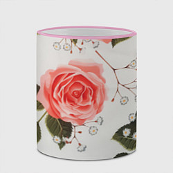 Кружка 3D Нежные розы, цвет: 3D-розовый кант — фото 2