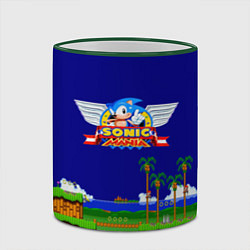 Кружка 3D Sonic, цвет: 3D-зеленый кант — фото 2