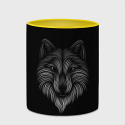 Кружка 3D Wolf, цвет: 3D-белый + желтый — фото 2