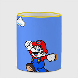 Кружка 3D Mario, цвет: 3D-желтый кант — фото 2