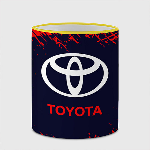 Кружка цветная TOYOTA ТОЙОТА / 3D-Желтый кант – фото 2