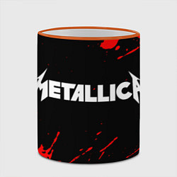 Кружка 3D METALLICA МЕТАЛЛИКА, цвет: 3D-оранжевый кант — фото 2