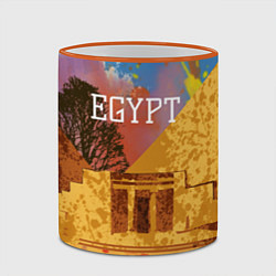 Кружка 3D Египет Пирамида Хеопса, цвет: 3D-оранжевый кант — фото 2