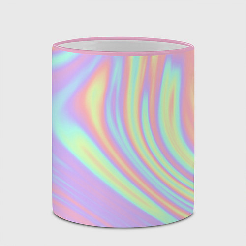 Кружка цветная Vaporwave / 3D-Розовый кант – фото 2