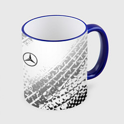 Кружка 3D Mercedes-Benz, цвет: 3D-синий кант