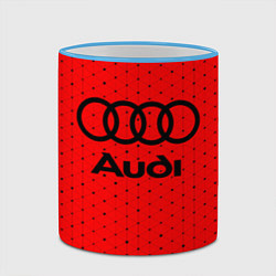 Кружка 3D AUDI АУДИ, цвет: 3D-небесно-голубой кант — фото 2