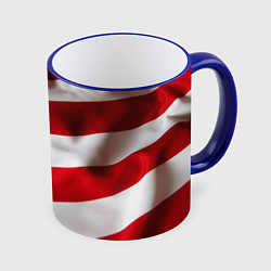 Кружка 3D США USA, цвет: 3D-синий кант