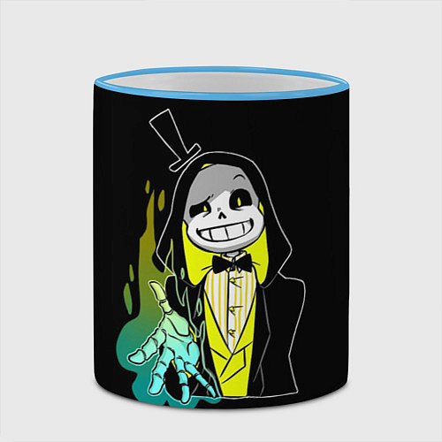Кружка цветная UNDERTALE / 3D-Небесно-голубой кант – фото 2