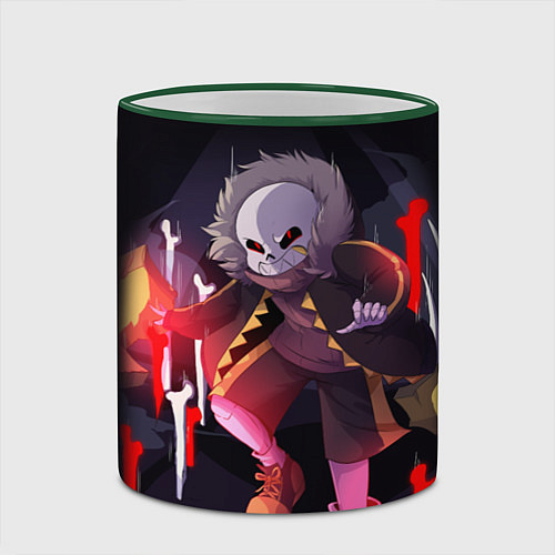 Кружка цветная UNDERTALE / 3D-Зеленый кант – фото 2