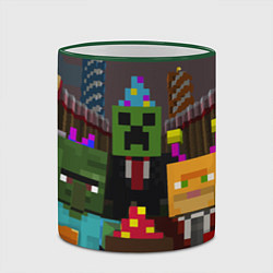 Кружка 3D Minecraft - characters - video game, цвет: 3D-зеленый кант — фото 2