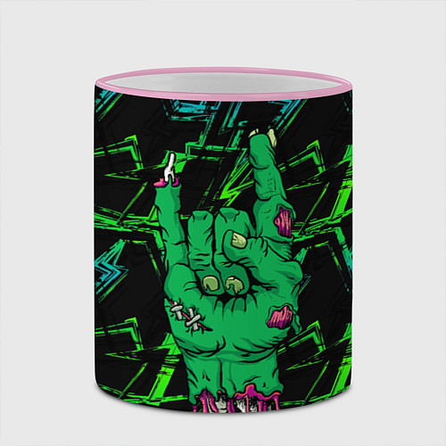 Кружка цветная Rock Zombie / 3D-Розовый кант – фото 2