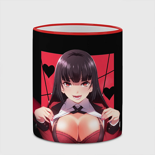 Кружка цветная Юмэко Джабами Безумный азарт / 3D-Красный кант – фото 2