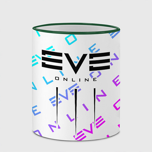 Кружка цветная EVE ONLINE ИВ ОНЛАЙН / 3D-Зеленый кант – фото 2