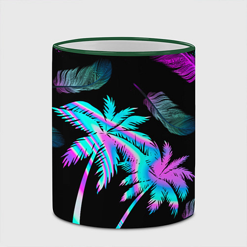 Кружка цветная Неоновое лето / 3D-Зеленый кант – фото 2