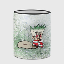 Кружка 3D Доктор Стоун новогодний, цвет: 3D-черный кант — фото 2