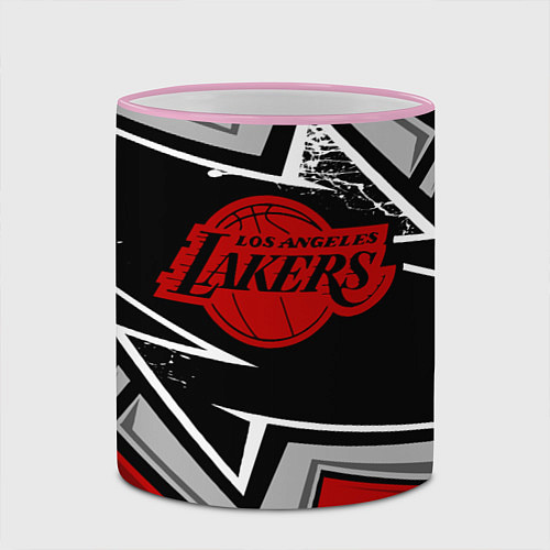 Кружка цветная LA LAKERS RED / 3D-Розовый кант – фото 2