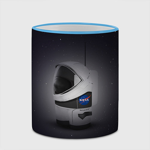 Кружка цветная Among Us SpaceX / 3D-Небесно-голубой кант – фото 2