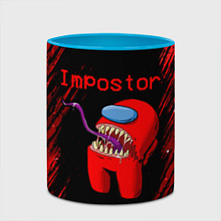 Кружка 3D AMONG US - MONSTER, цвет: 3D-белый + небесно-голубой — фото 2